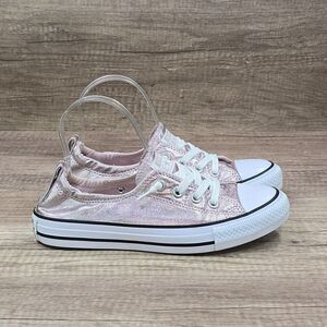 Converse CTAS Shoreline Women's Size 7 Metallic Rose Gold Slip On Shoes (556689F